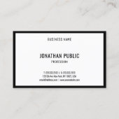 エレガントモダン白黒ミニマルテンプレート 名刺 (裏面)