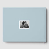 エレガントモダン白黒写真モノグラム結婚ズ ゲストブック (裏面)