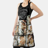 エレガントモダン白黒家族フォトコラージュAp エプロン (インサイチュ)