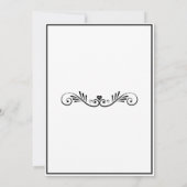 エレガントモダン白黒素晴らしい五十パーティー 招待状 (裏面)