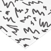 エレガントモダン白黒 ショートテーブルランナー (コーナー)