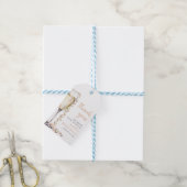 エレガントモダン真珠とプロセッコブライダルシャワー ギフトタグ (より糸付き)