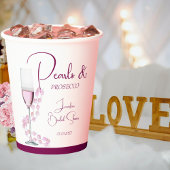 エレガントモダン真珠とプロセッコブライダルシャワー 紙コップ