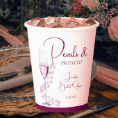 エレガントモダン真珠とプロセッコブライダルシャワー 紙コップ