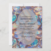 エレガントモダン石・グリッター除草 招待状 (正面)