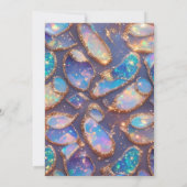 エレガントモダン石・グリッター除草 招待状 (裏面)