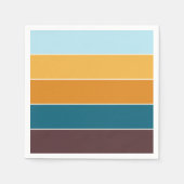 エレガントモダン秋の色ストライプの スタンダードカクテルナプキン (正面)