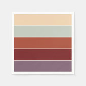 エレガントモダン秋の色ストライプの スタンダードカクテルナプキン (正面)