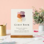 エレガントモダン紅葉結婚ズゲストブック アクリルサイン (ウェディング)