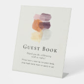 エレガントモダン紅葉結婚ズゲストブック 台座サイン (正面)