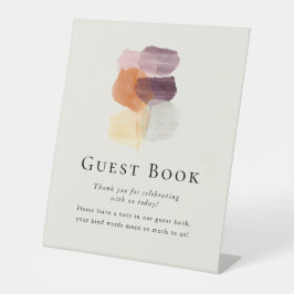 エレガントモダン紅葉結婚ズゲストブック 台座サイン