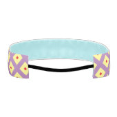 エレガントモダン紋様黄紫 アスレチックヘッドバンド (裏面)