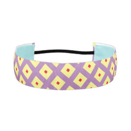 エレガントモダン紋様黄紫 アスレチックヘッドバンド