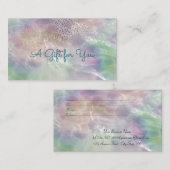 エレガントモダン紙吹雪光沢ホログラフィックパール 割引カード (正面/裏面)