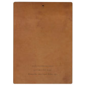 エレガントモダン素朴タンレザーのテクスチカスタムャ クリップボード (裏面)