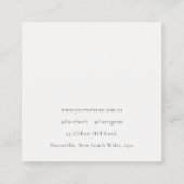 エレガントモダン素朴タンレザーのテクスチカスタムャ スクエア名刺 (裏面)