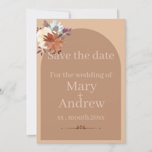 エレガントモダン素朴 招待状 (正面)