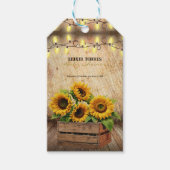 エレガントモダン素朴Sunflower Crate Baby Shower ギフトタグ (正面)