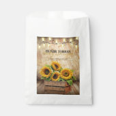 エレガントモダン素朴Sunflower Crate Baby Shower フェイバーバッグ (正面)
