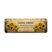 エレガントモダン素朴Sunflower Crate Baby Shower ラベル (正面)