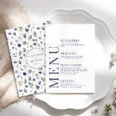 エレガントモダン紫の結婚花の名刺 エンクロージャーカード