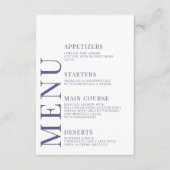 エレガントモダン紫の結婚花の名刺 エンクロージャーカード (正面)