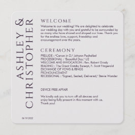 エレガントモダン紫結婚の プログラム