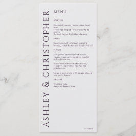 エレガントモダン紫結婚の メニュー