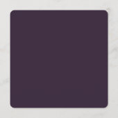 エレガントモダン紫結婚の メニュー (裏面)