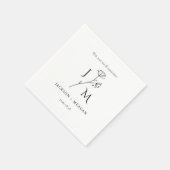 エレガントモダン結婚のカクテル スタンダードカクテルナプキン (角)