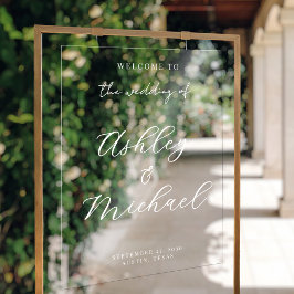 エレガントモダン結婚アクリル系ウェルカムサイン アクリルサイン