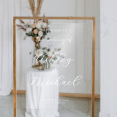 エレガントモダン結婚アクリル系ウェルカムサイン アクリルサイン