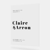 エレガントモダン結婚アクリル系ウェルカムサイン アクリルサイン (傾斜)