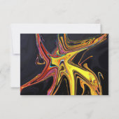 エレガントモダン結婚アートミニマル抽象芸術 出欠カード (裏面)