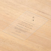 エレガントモダン結婚グラム アクリル招待状 (レイダウン)