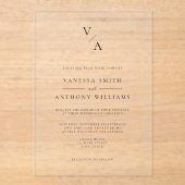 エレガントモダン結婚グラム アクリル招待状 (正面)