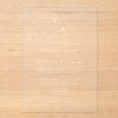 エレガントモダン結婚グラム アクリル招待状 (正面)