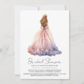 エレガントモダン結婚スブライダルシャワー 招待状 (正面)