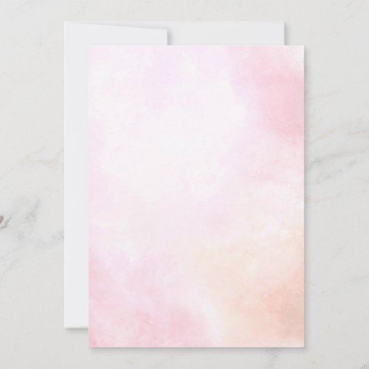 エレガントモダン結婚スブライダルシャワー 招待状 (裏面)