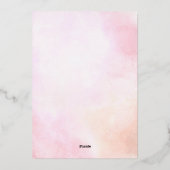 エレガントモダン結婚スブライダルシャワー 箔招待状 (裏面)