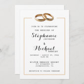 エレガントモダン結婚ズ招待状 招待状 (正面/裏面)