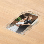 エレガントモダン結婚写真 アクリル招待状 (レイダウン)