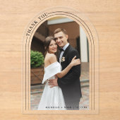 エレガントモダン結婚写真 アクリル招待状 (正面)