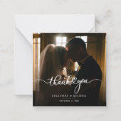 エレガントモダン結婚写真 ノートカード (正面)