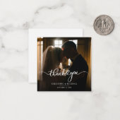エレガントモダン結婚写真 ノートカード (正面/裏面インサイチュ)