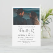 エレガントモダン結婚写真 招待状 (スタンド正面)