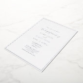 エレガントモダン結婚婚約パーティ 箔招待状 (回転した状態)