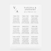 エレガントモダン結婚座席表 アクリルサイン (正面)