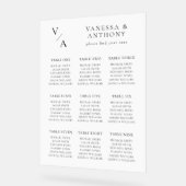 エレガントモダン結婚座席表 アクリルサイン (傾斜)