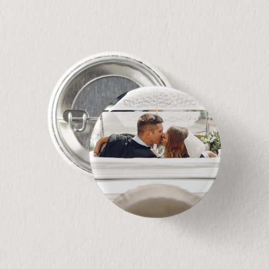 エレガントモダン結婚式の引き出物 缶バッジ (正面&裏面)